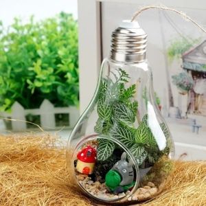 Floral Garden Plastic Lightbulb Terrariums